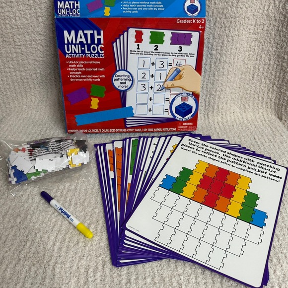 Math Uni-Loc Activity Puzzles Counting Patterning STEM Education‎ - Picture 4 of 9